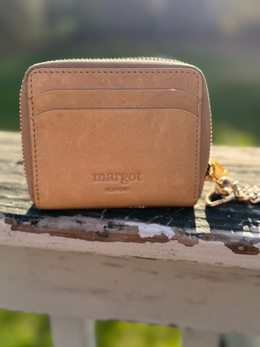 NWOT MARGOT LEATHER WALLET, COIN PURSE WRISTLET - Picture 3 of 4